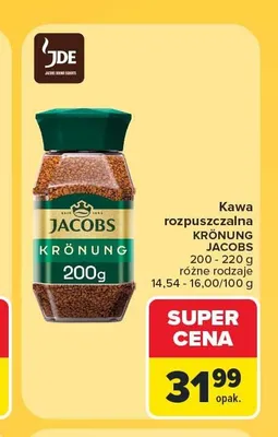 Kawa rozpuszczalna Jacobs Krönung promocja w Carrefour