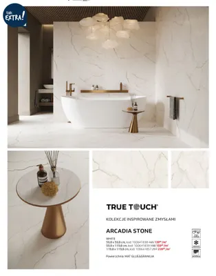 Płytki ceramiczne Arcadia Stone White 59,8x119,8 cm Opoczno promocja w Komfort