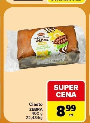 Ciasto Zebra Oskroba promocja w Carrefour Market