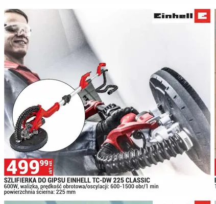 Szlifierka do gipsu Einhell TC-DW 225 Classic promocja w Merkury Market