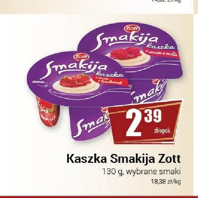 Kaszka Smakija Zott z sosem z malin promocja w Premium Nasz Sklep