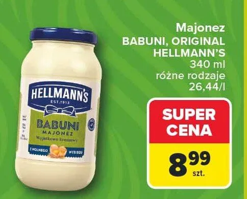 Majonez Hellmann's Original promocja w Carrefour Market