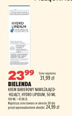 Krem barierowy nawilżająco-kojący Bielenda Hydro Lipidium promocja w Drogerie Natura