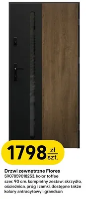 Drzwi zewnętrzne Flores 5907859018253 promocja w Castorama