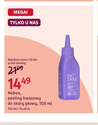 Peeling kwasowy do skóry głowy Neboa promocja w Rossmann
