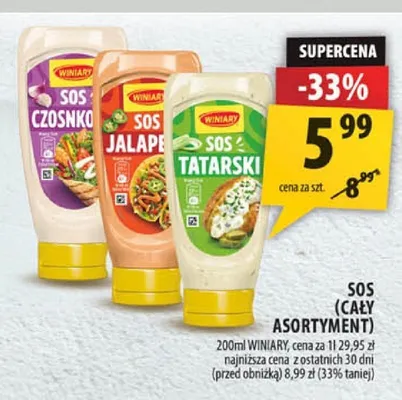 Sos Tatarski Winiary promocja w Arhelan