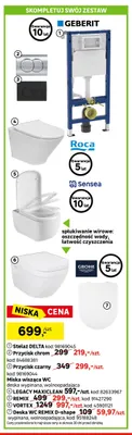 Miska wisząca Wc deska wypinana wolnoopadająca Remix Sensea promocja w Leroy Merlin