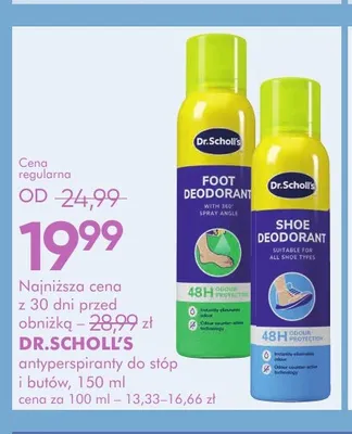 Antyperspirant do butów Dr.Scholl's promocja w Super-Pharm