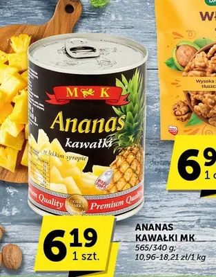 Ananas kawałki w syropie promocja w Euro Sklep