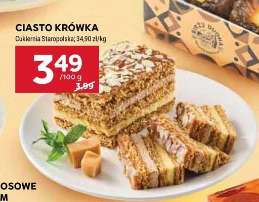 Ciasto krówka Cukiernia Staropolska promocja w Stokrotka