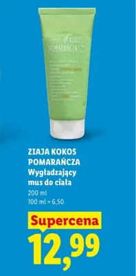 Wygładzający mus do ciała Ziaja Kokos Pomarańcza promocja w Lidl