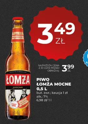 Piwo Łomża Mocne promocja w Duży Ben