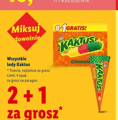 Lody Kaktus Classic 9-pak promocja w Lidl