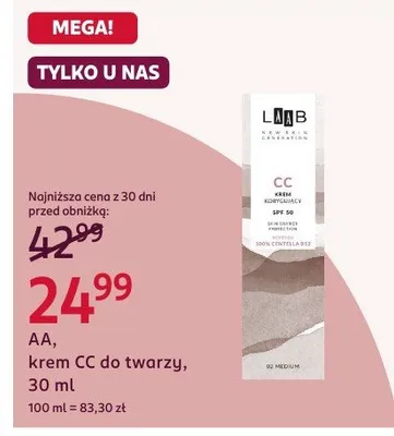 Krem CC do twarzy promocja w Rossmann