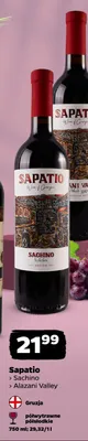Wino czerwone półwytrawne Sapatio Sachino promocja w Netto