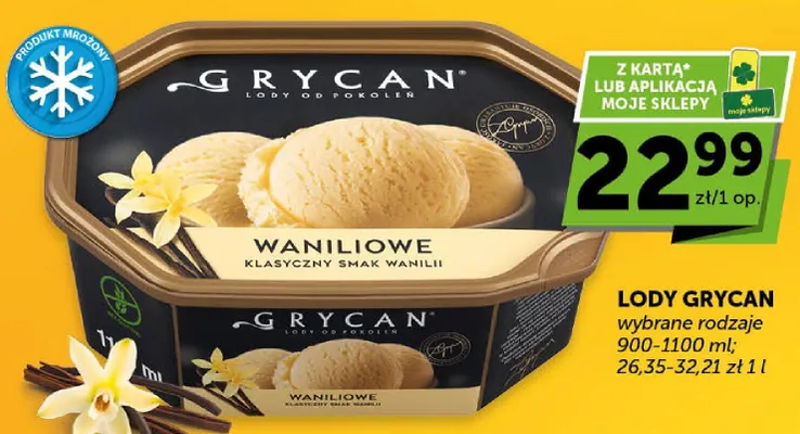 Lody Grycan wybrane rodzaje promocja w Groszek