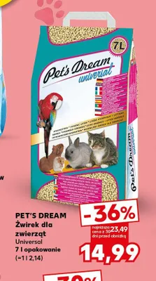 Żwirek dla zwierząt Universal Pet's Dream promocja w Kaufland