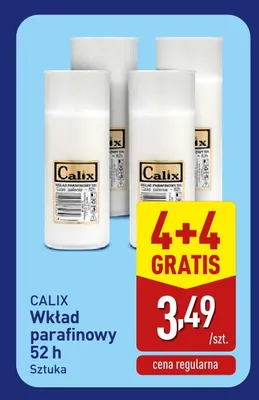 Wkład parafinowy 52 h Calix promocja w Aldi