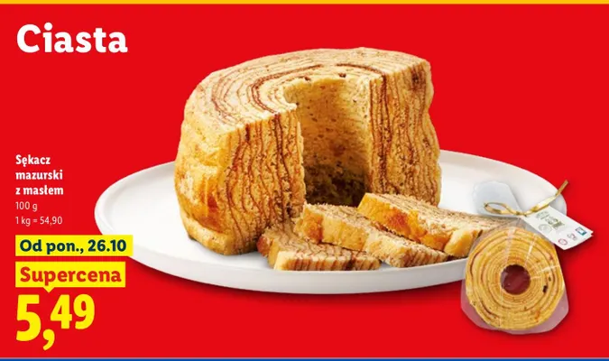 Sękacz mazurski z masłem promocja w Lidl