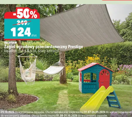 Żagiel ogrodowy przeciwsłoneczny Prestige Decoteam promocja w Biedronka Home