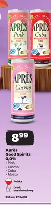 Drink bezalkoholowy Après Good Spirits 0,0% Cosmo promocja w Netto