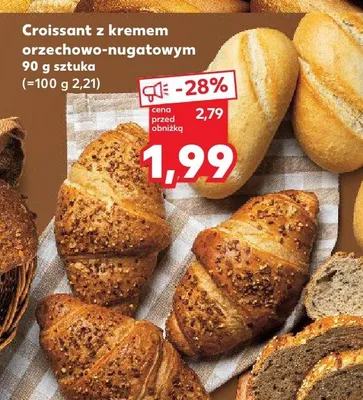 Croissant z kremem orzechowo-nugatowym promocja w Kaufland