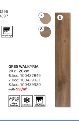 Gres Walkyria 20x120 cm kod promocja w Komfort