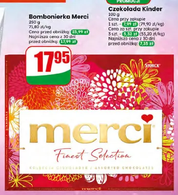 Bombonierka Merci Finest Selection promocja w Dino