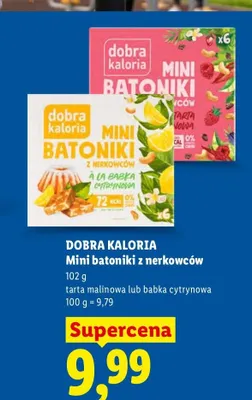 Mini batoniki z nerkowców babka cytrynowa Dobra Kaloria promocja w Lidl