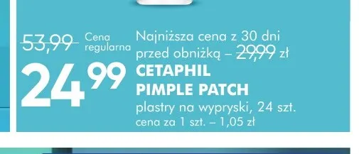 Plastry na wypryski Cetaphil Pimple Patch promocja w Super-Pharm