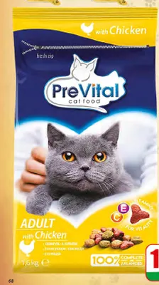 Sucha karma dla kota PreVital Adult z kurczakiem promocja w Dino