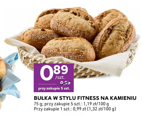 Bułka w stylu fitness na kamieniu promocja w Stokrotka