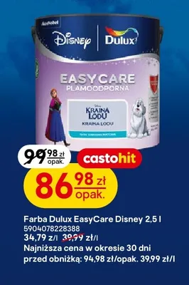 Farba plamoodporna Dulux EasyCare Disney promocja w Castorama