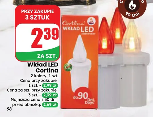 Wkład LED Cortina promocja w Dino
