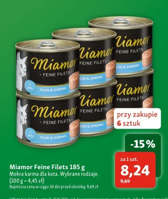 Mokra karma dla kota Miamor Feine Filets promocja w MAXI ZOO