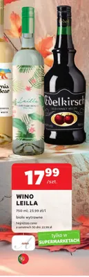 Wino białe Leilla wytrawne promocja w Stokrotka