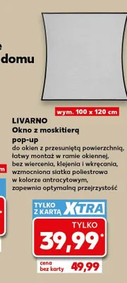Okno z moskitierą pop-up Livarno promocja w Kaufland