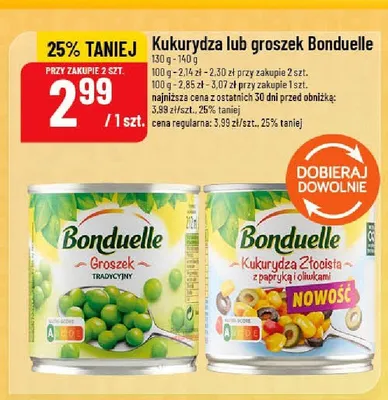Groszek Bonduelle promocja w POLOmarket