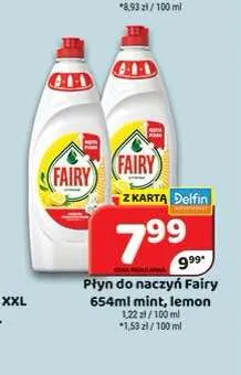 Płyn do naczyń Fairy mint promocja w Delfin