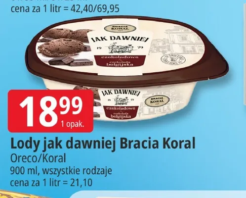 Lody jak dawniej Bracia Koral promocja w Leclerc