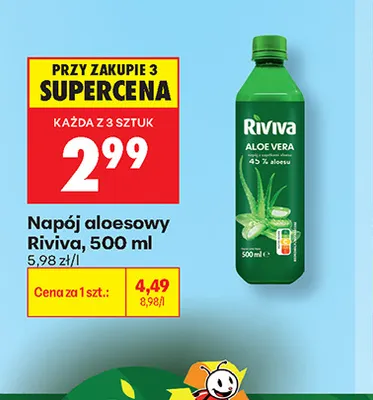 Napój aloesowy Riviva promocja w Biedronka
