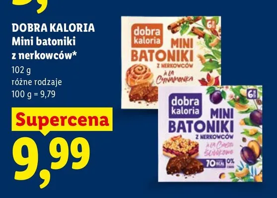 Mini batoniki z nerkowców a la ciasto śliwkowe Dobra Kaloria promocja w Lidl