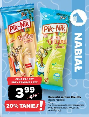 Paluszki serowe Pik-Nik promocja w Netto