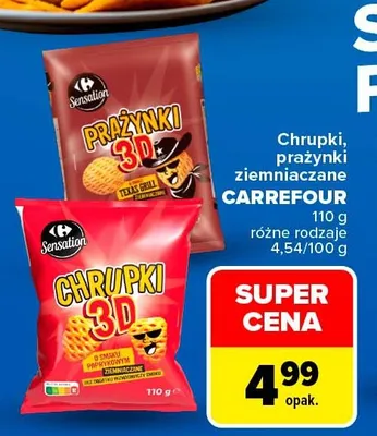 Prażynki 3D Texas Grill Sensation promocja w Carrefour Market