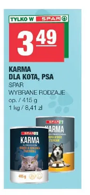 Karma dla psa Spar promocja w SPAR