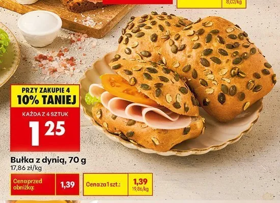 Bułka z dynią promocja w Biedronka