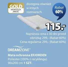 Mata ochronna Efjorden poliester (100% z recyklingu) 90x200cm promocja w Jysk