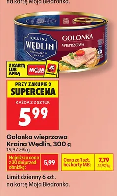 Golonka wieprzowa promocja w Biedronka