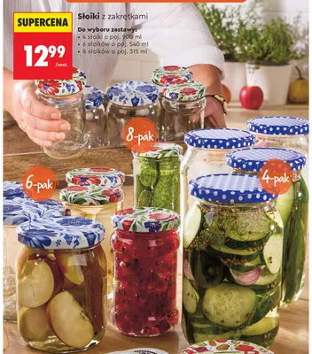 Słoiki z zakrętkami 6-pak promocja w Biedronka
