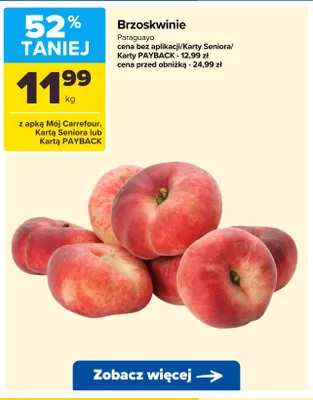 Brzoskwinie Paraguayo promocja w Carrefour